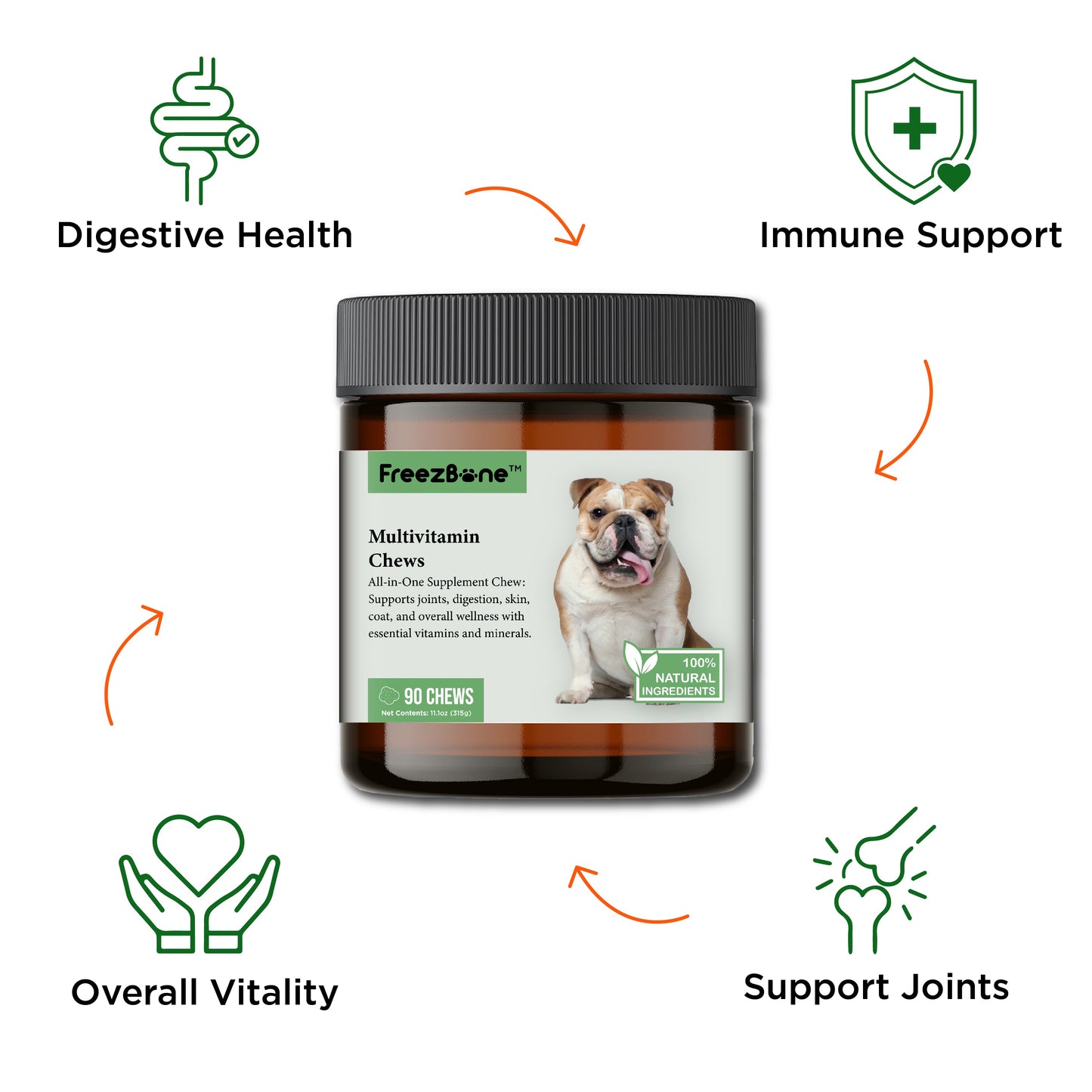 Multivitamins Chews (90 Chews) - Doot's Pet LLC Collars For A Cause