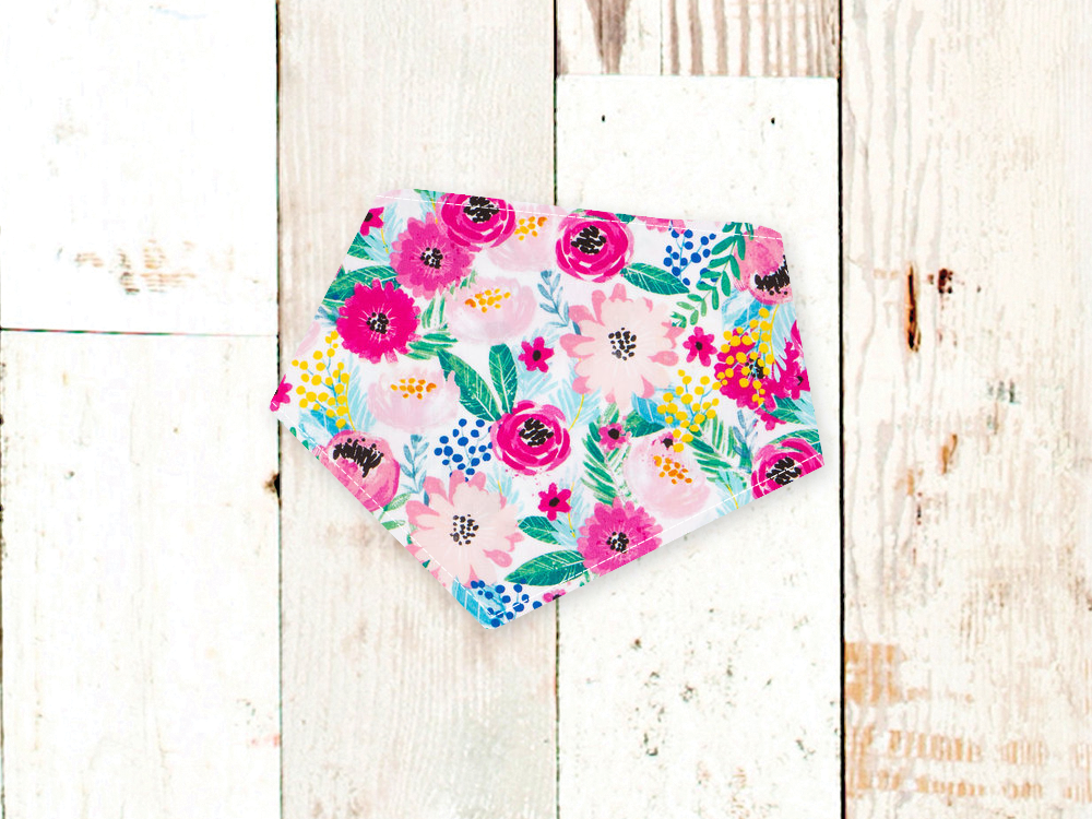 "Berry Floral" Dog Bandana