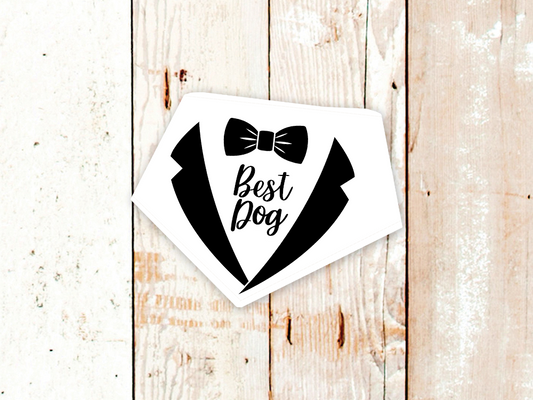 "Best Dog" Wedding Dog Bandana