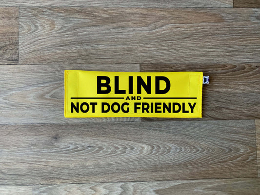 Blind and Not Dog Friendly Leash Flag