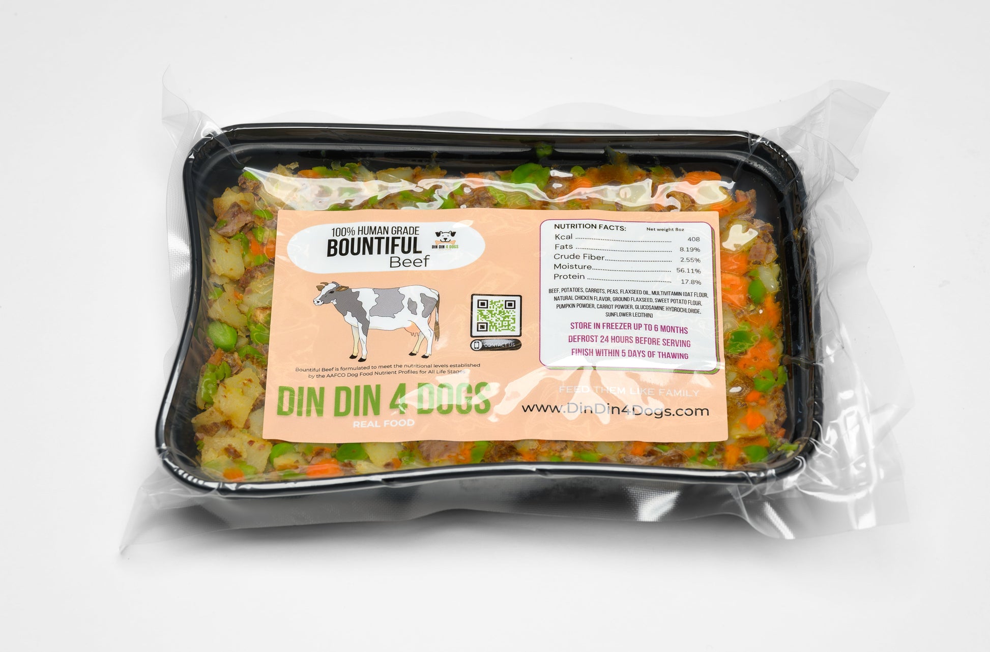 Bountiful Beef - case includes 24, 8oz meals - Doot's Pet LLC Collars For A Cause