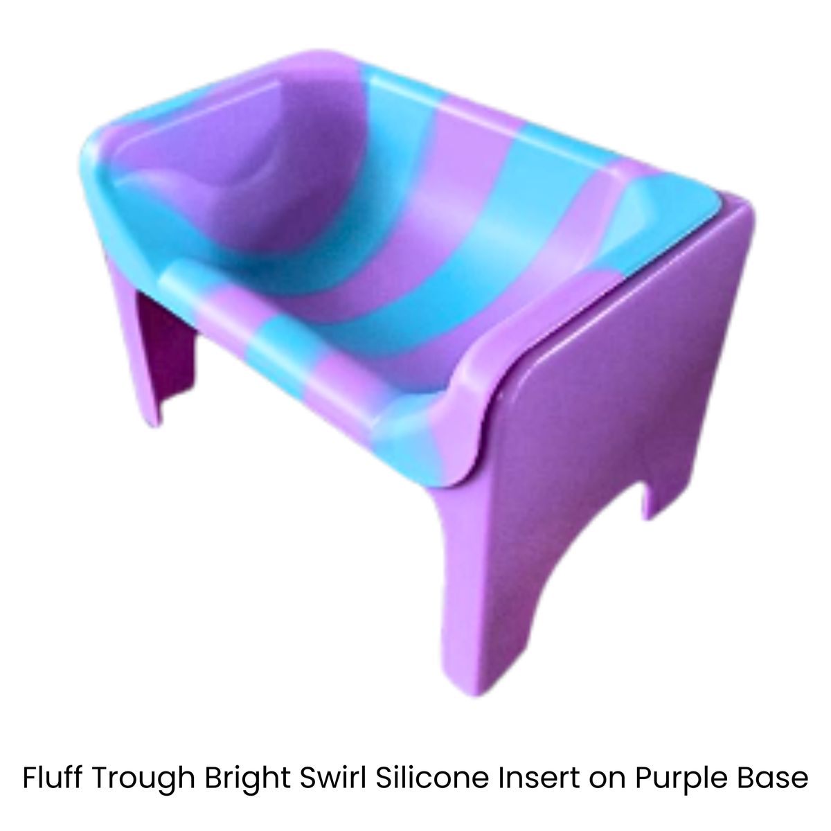 Base Inset Mini Trough Fluff Trough Swirl Silicone Insert | Doot's Pet LLC Collars For A Cause