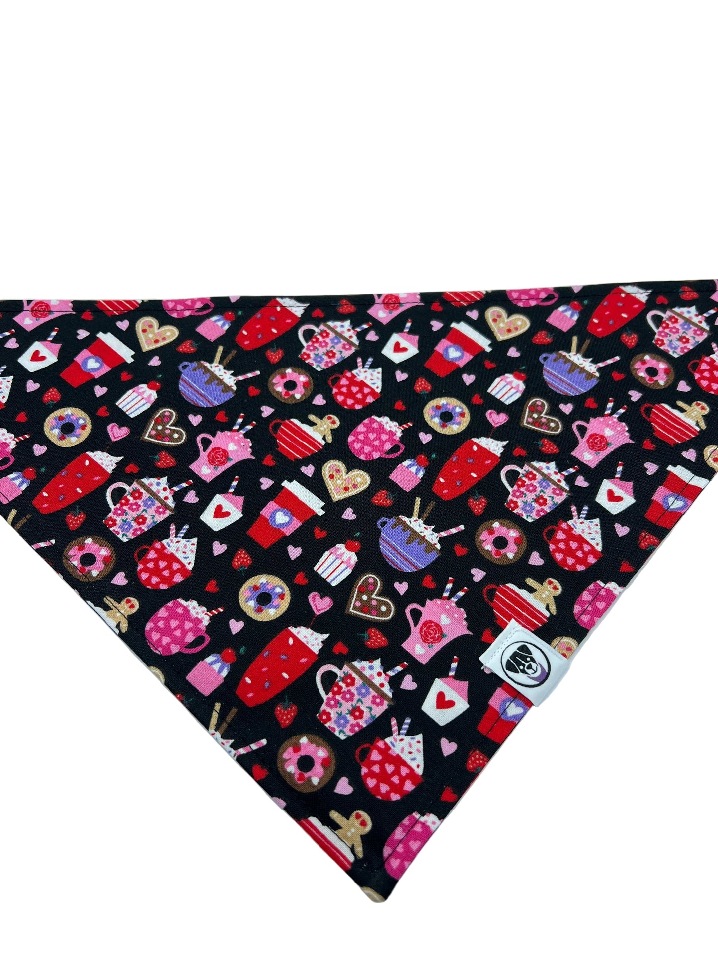 Valentine's Day Dog and Cat Bandana With Snaps Coffee Is For Lovers