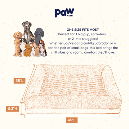 PupChill™ Cooling 4-Bolster Dog Bed - Arctic Sand - Doot's Pet LLC Collars For A Cause