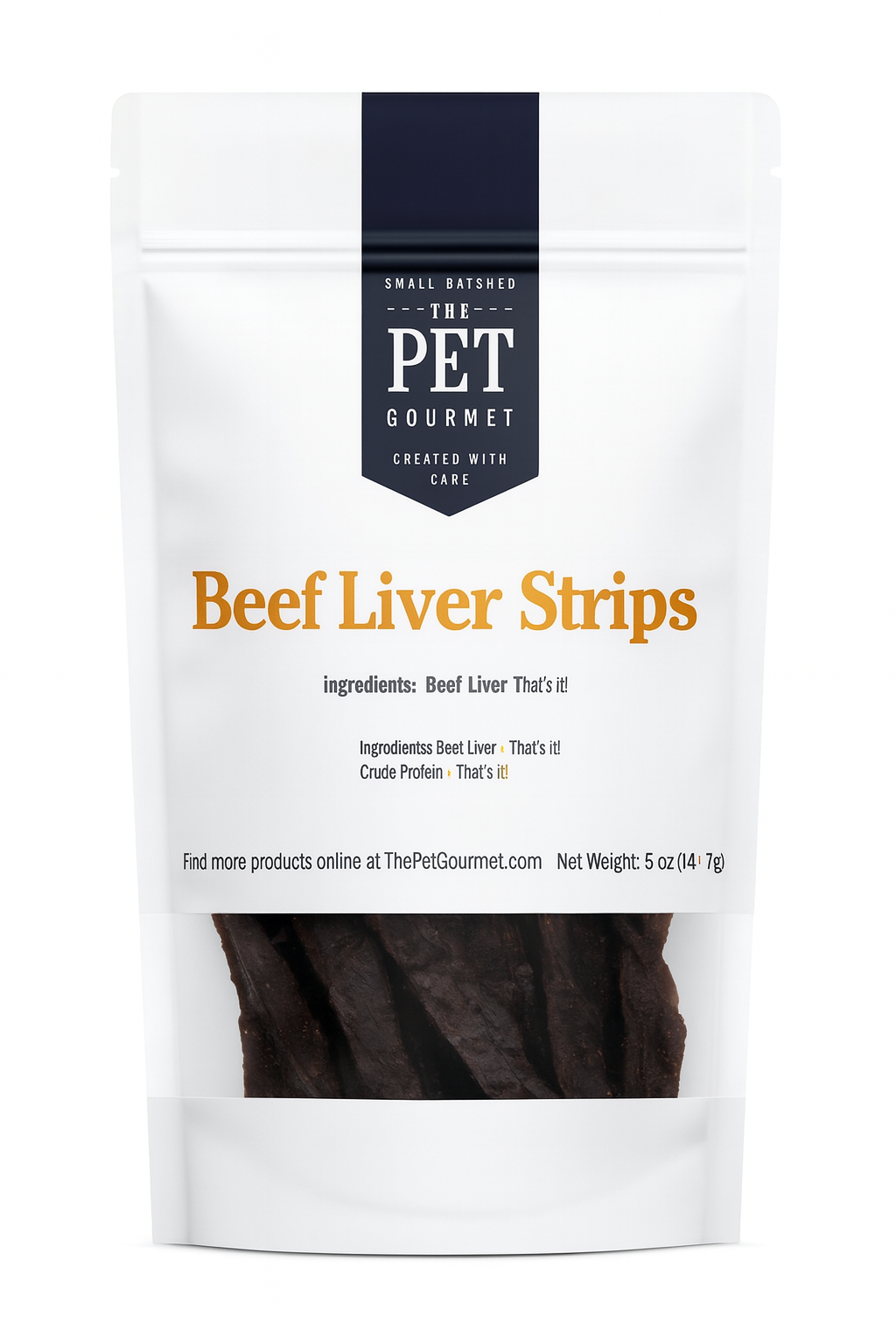 Beef Liver Jerky Strips, 5 oz - Doot's Pet LLC Collars For A Cause