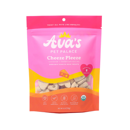 Ava's Pet Palace Organic Baked Dog Treats - Cheeze Pleeze (6 oz) / 2-Pack - Doot's Pet LLC Collars For A Cause