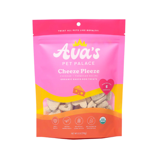 Ava's Pet Palace Organic Baked Dog Treats - Cheeze Pleeze (6 oz) / 2-Pack - Doot's Pet LLC Collars For A Cause