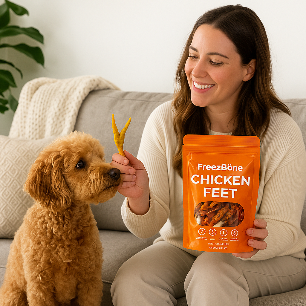 Freezbone Whole Chicken Feet Dental Treats for Dogs - Human Grade - Single Ingredient - Doot's Pet LLC Collars For A Cause