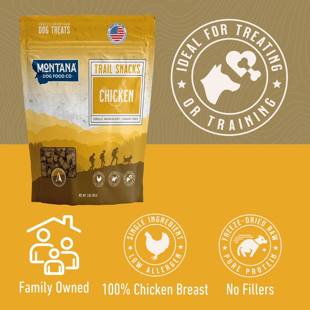 Chicken Breast Freeze-Dried Raw Trail Snacks (Treats) for Dogs 3oz - Doot's Pet LLC Collars For A Cause