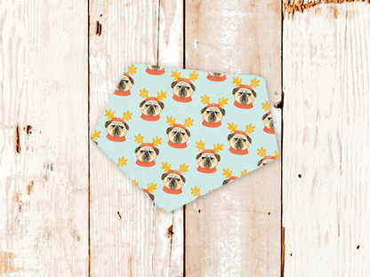 "Christmas Pugs" Dog Bandana