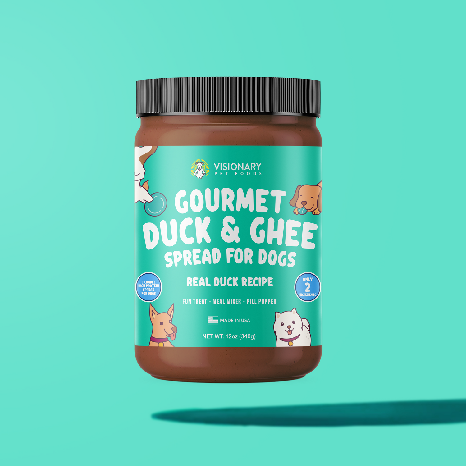 Duck and Ghee Meat Spread | NEW 12oz Jar - Doot's Pet LLC Collars For A Cause