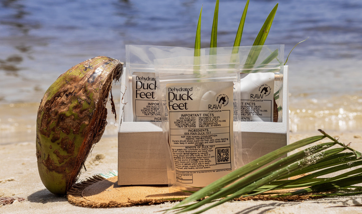 Dehydrated Duck Feet for Dogs & Cats — 100% Pekin Duck | Raw Instincts USA - Doot's Pet LLC Collars For A Cause