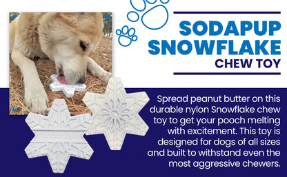 Snowflake Nylon Dog Chew Toy for Aggressive Chewers | USA Made & FDA Compliant - Doot's Pet LLC Collars For A Cause