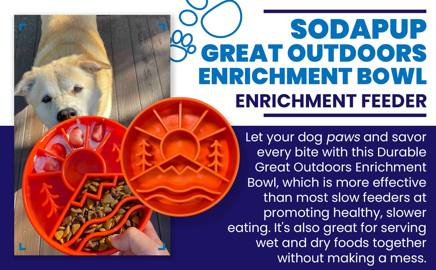 Great Outdoors eBowl - Slow Feeder Dog Bowl & Enrichment | USA Made - Doot's Pet LLC Collars For A Cause