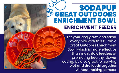 Great Outdoors eBowl - Slow Feeder Dog Bowl & Enrichment | USA Made - Doot's Pet LLC Collars For A Cause