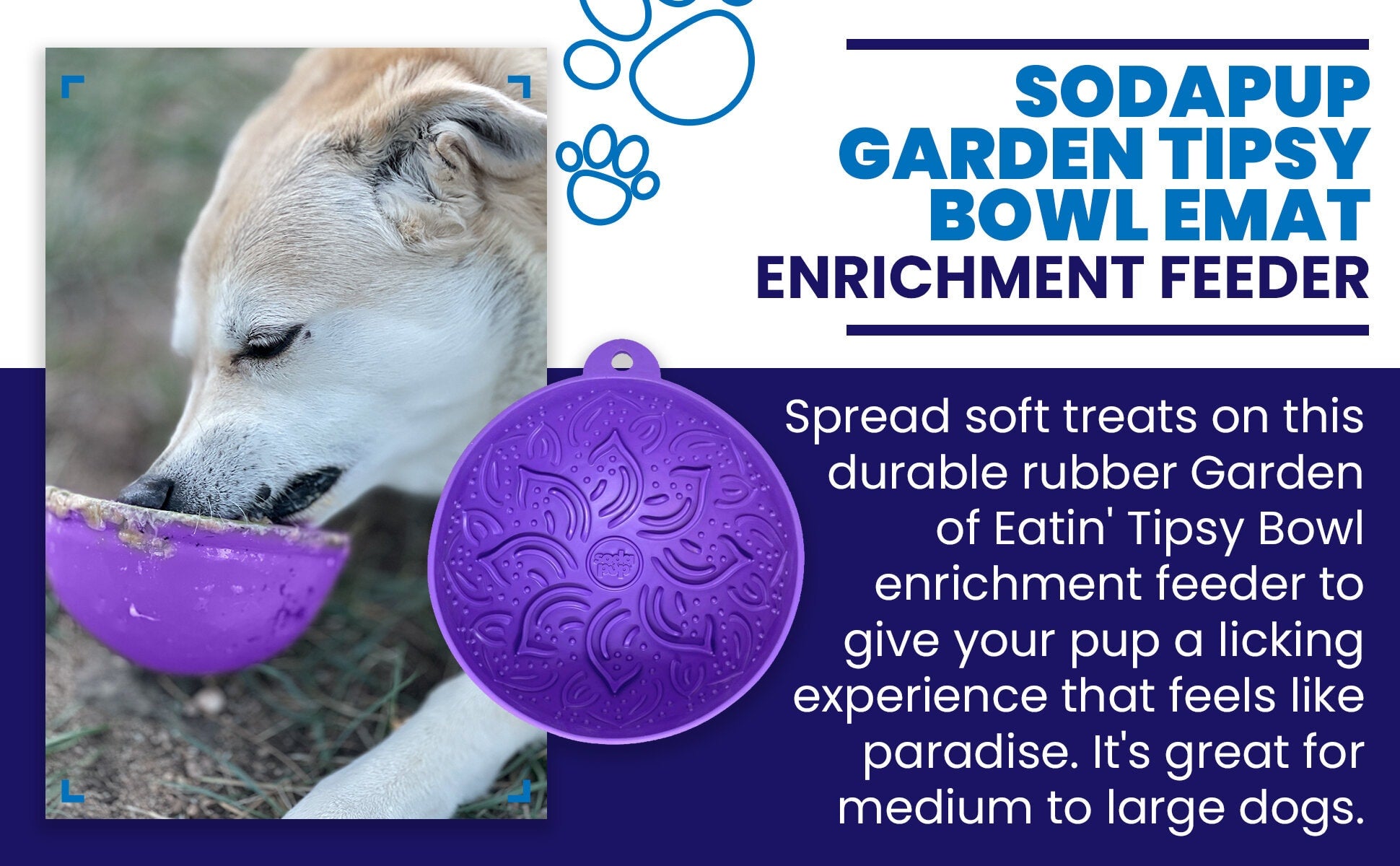 Garden of Eatin' Tipsy Bowl - Wobble Lick Mat for Dogs & Cats | USA Made - Doot's Pet LLC Collars For A Cause