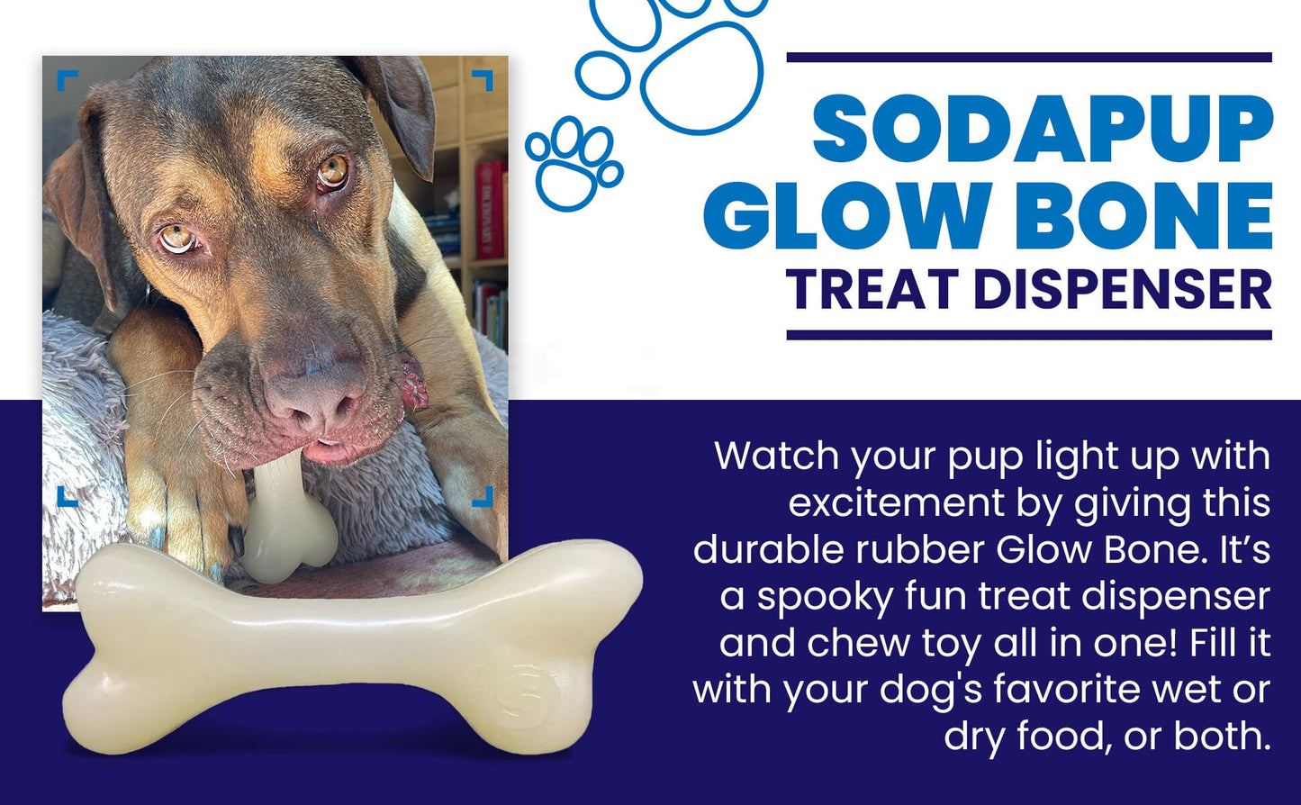 PUP-X Rubber Bone Dog Toy - Durable, Floats, Chew Toy for Large Dogs | USA - Doot's Pet LLC Collars For A Cause