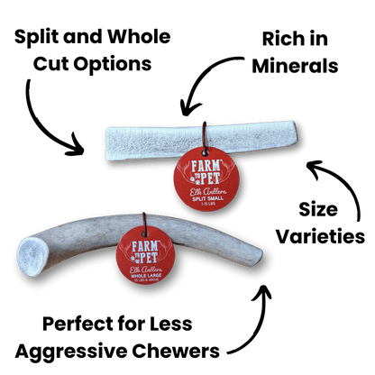 ELK ANTLERS FOR DOGS | WHOLE AND SPLIT ELK ANTLER CHEWS