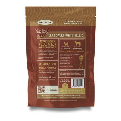 Elk and Sweet Potato Fillets - Doot's Pet LLC Collars For A Cause