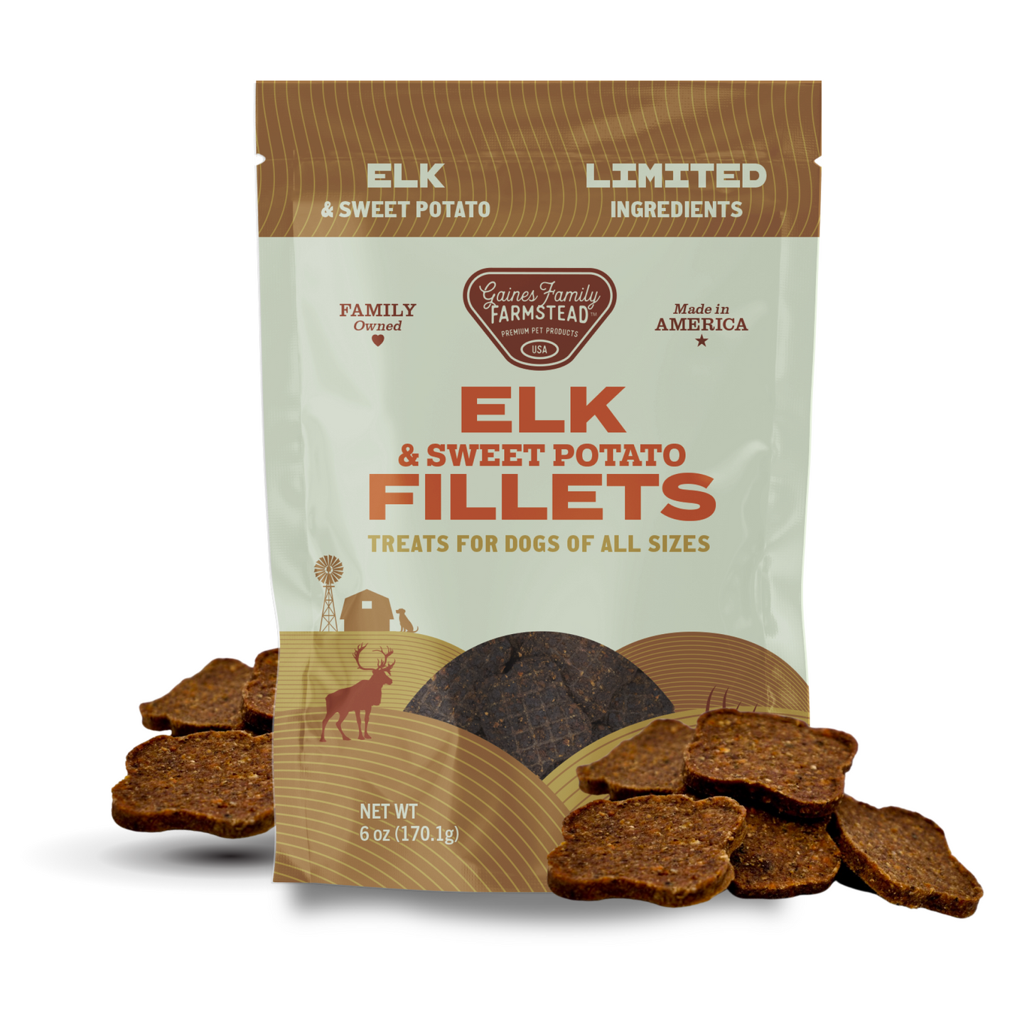 Elk and Sweet Potato Fillets - Doot's Pet LLC Collars For A Cause