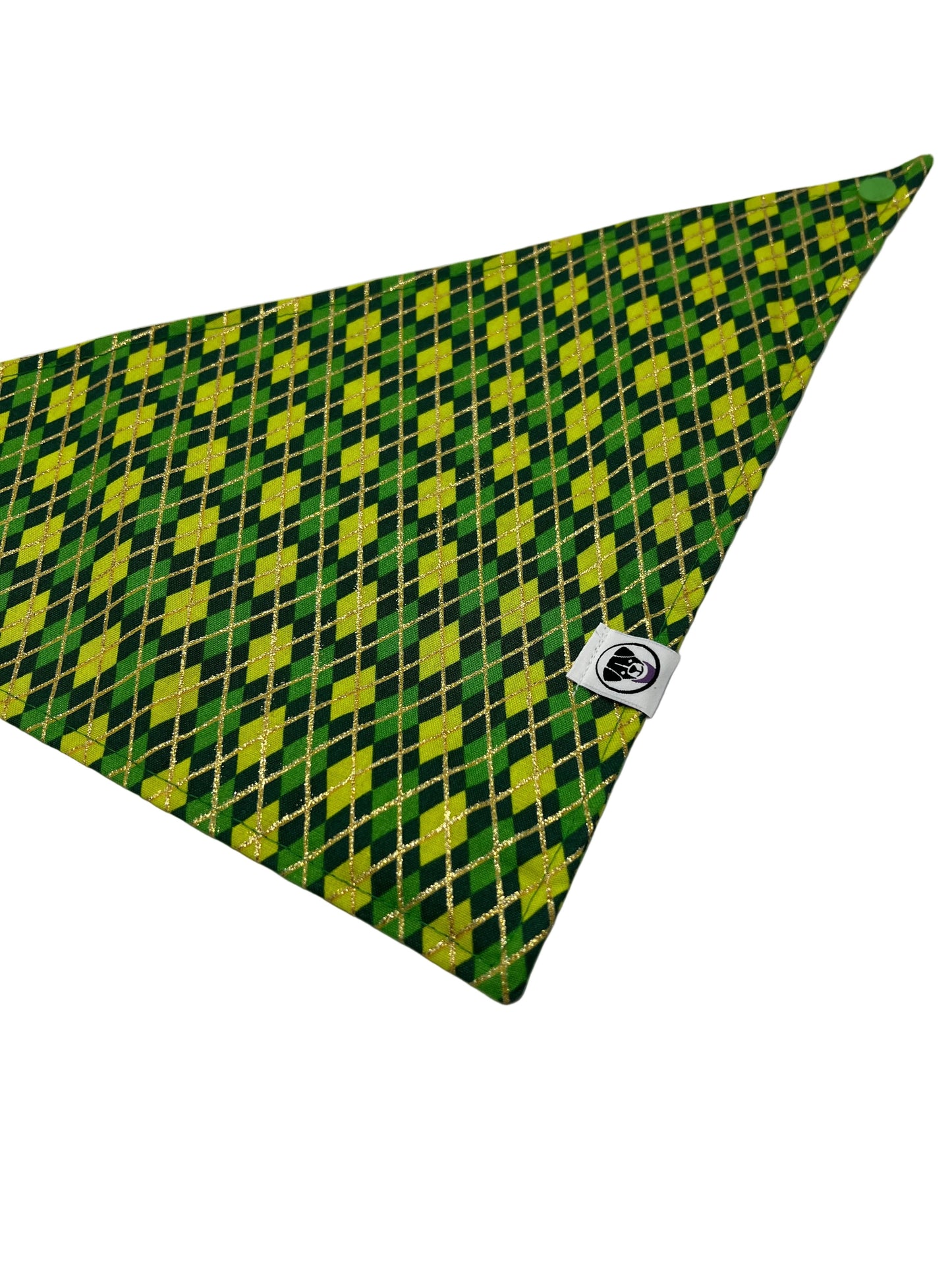 Saint Patrick's Day Pet Bandana Glitter Argyle