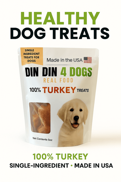 100% Turkey Dog Treats, 5 Ounce Bag, Single Ingredient, High Protein - Doot's Pet LLC Collars For A Cause