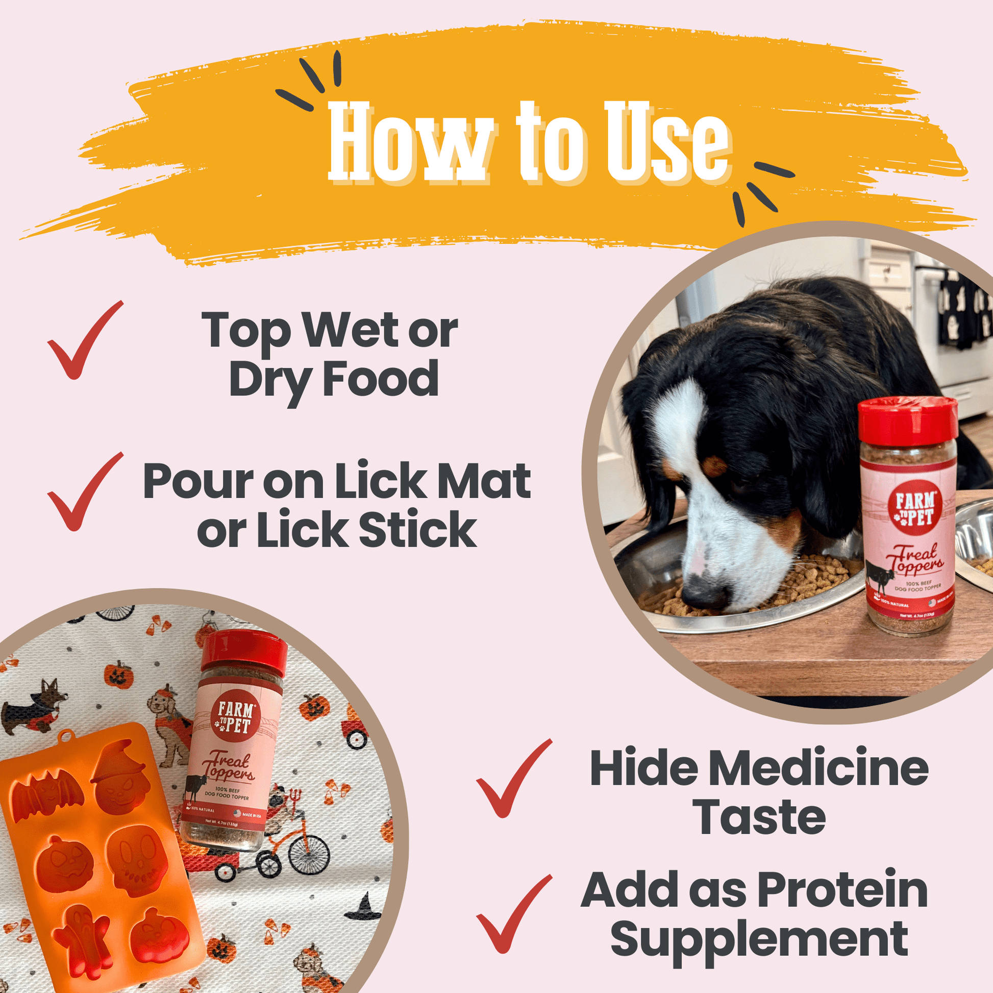 Treat Topper Beef Dog Food Topper | Powdered Meal Topper for Pets - Doot's Pet LLC Collars For A Cause