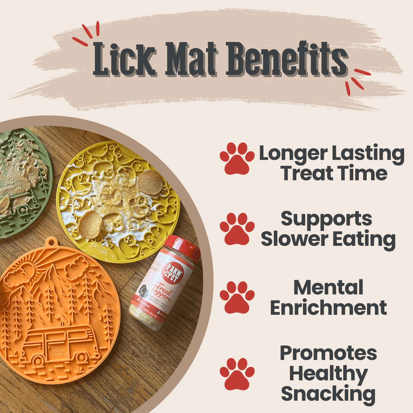 Dog Lick Mats with Suction Cups - Doot's Pet LLC Collars For A Cause