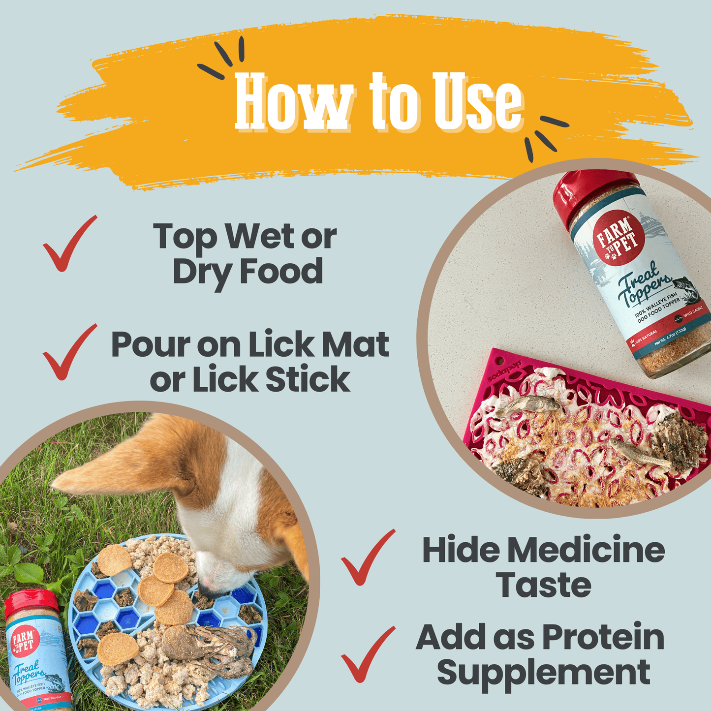 Treat Topper Fish Dog Food Topper | Low-Fat Meal Topper for Pets - Doot's Pet LLC Collars For A Cause