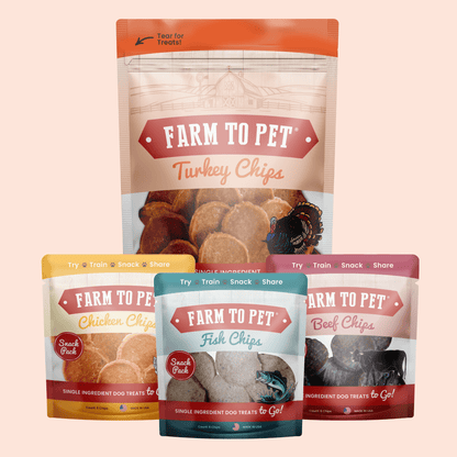 Puppy Packs 'n Snacks Dog Treat Starter Pack | Single-Ingredient Training Treats - Doot's Pet LLC Collars For A Cause
