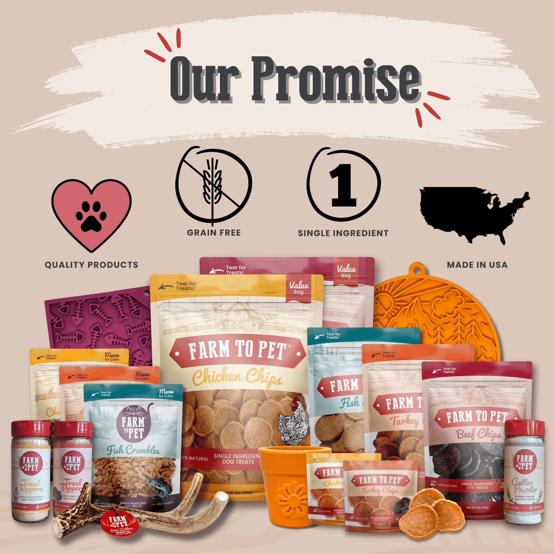Farm To Pet Tote Bag | Paw-some Gift for Animal Lovers - Doot's Pet LLC Collars For A Cause