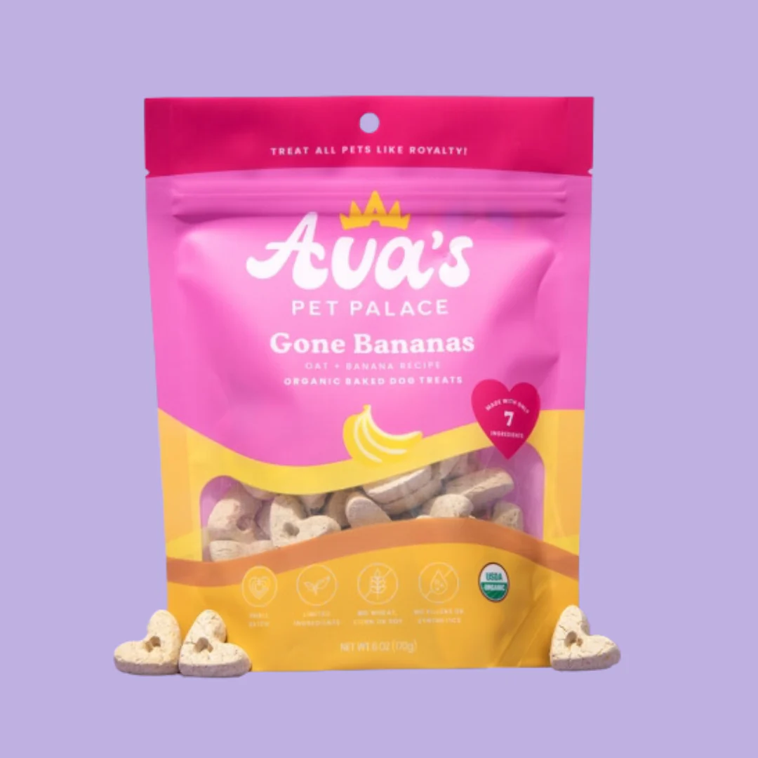 Ava's Pet Palace Organic Oven Baked Dog Treats - Gone Bananas (6 oz) / 2-Pack - Doot's Pet LLC Collars For A Cause