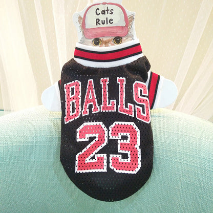 Mesh Basketball Uniform Jersey for Dog Cat Pet