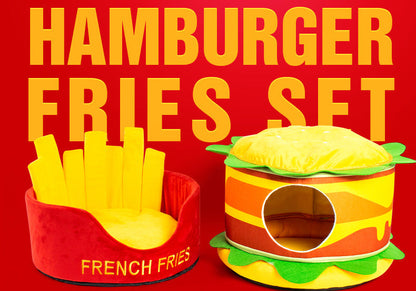 Hamburger French Fries Pet Bed