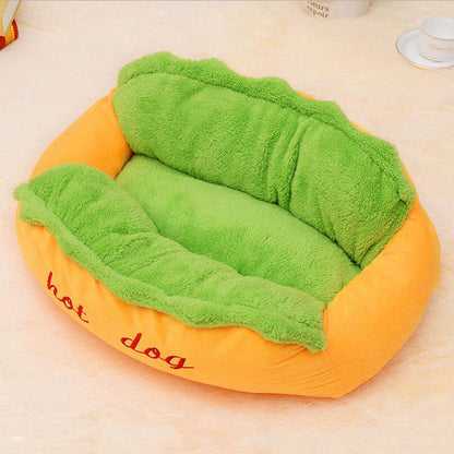 Hot Dog Shaped Pet Bed