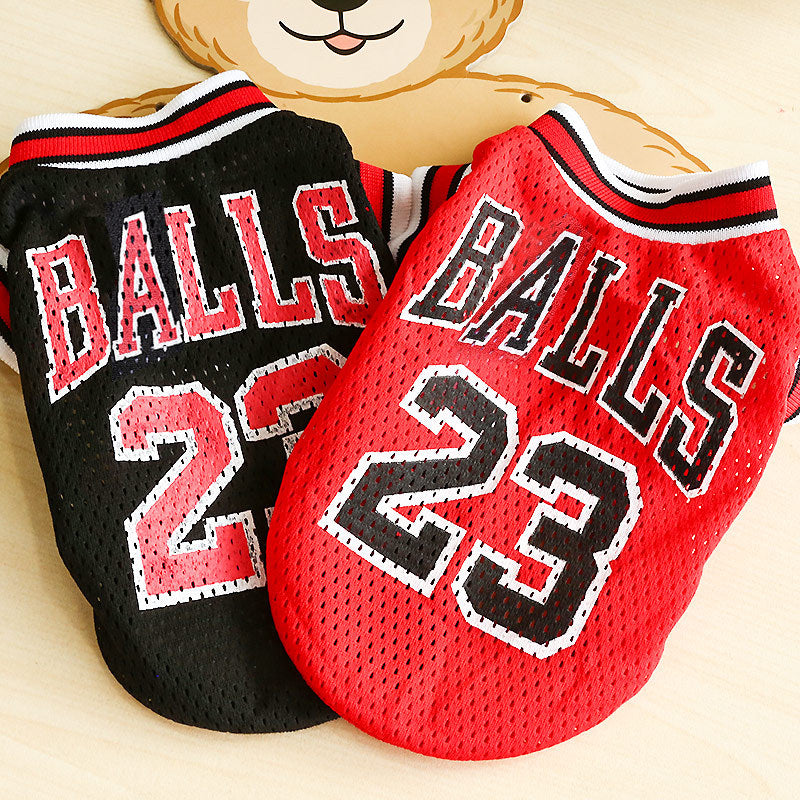 Mesh Basketball Uniform Jersey for Dog Cat Pet