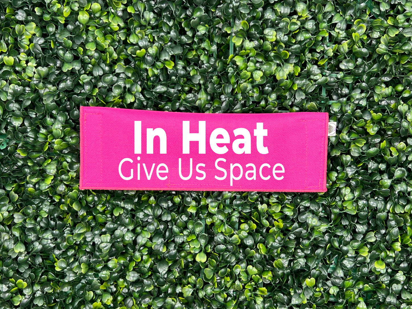 In Season / Heat Give Us Space Leash Sign