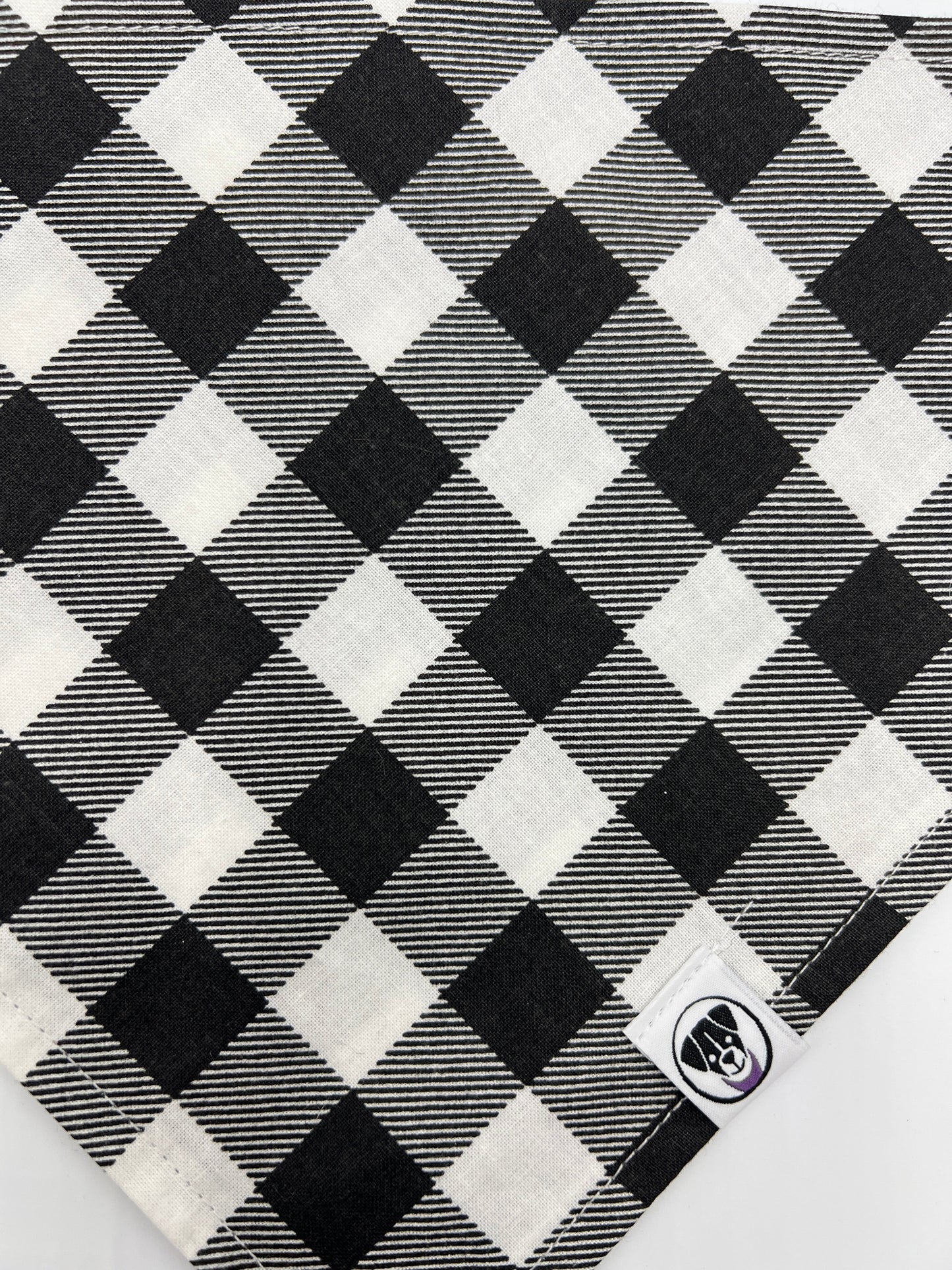 White Buffalo Plaid Dog Bandana