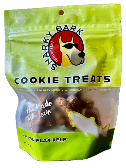 Snarky Bark Salmon Flax Kelp Cookie Treats