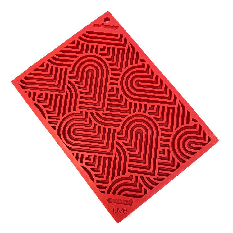 Love eMat - Enrichment Lick Mat for Dogs and Cats| Heart Design | SodaPup - Doot's Pet LLC Collars For A Cause