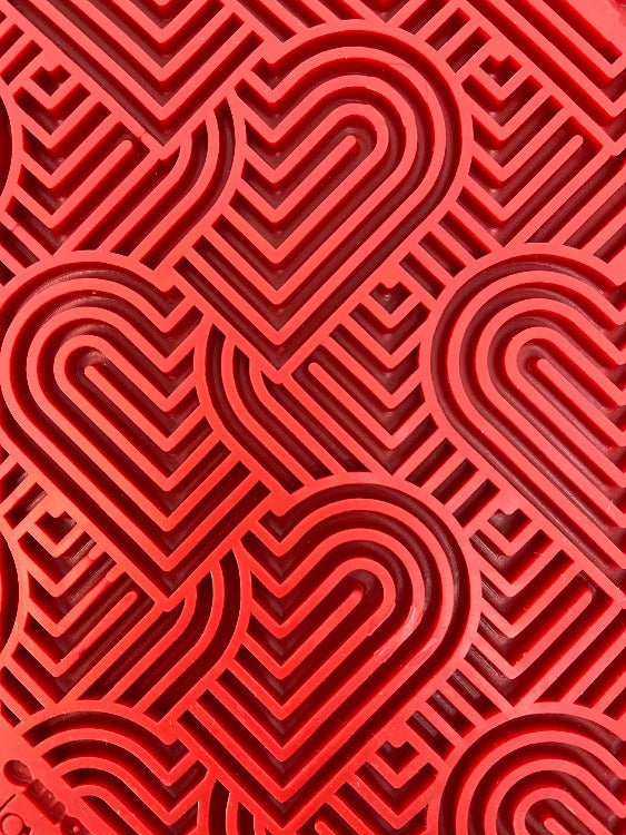 Love eMat - Enrichment Lick Mat for Dogs and Cats| Heart Design | SodaPup - Doot's Pet LLC Collars For A Cause