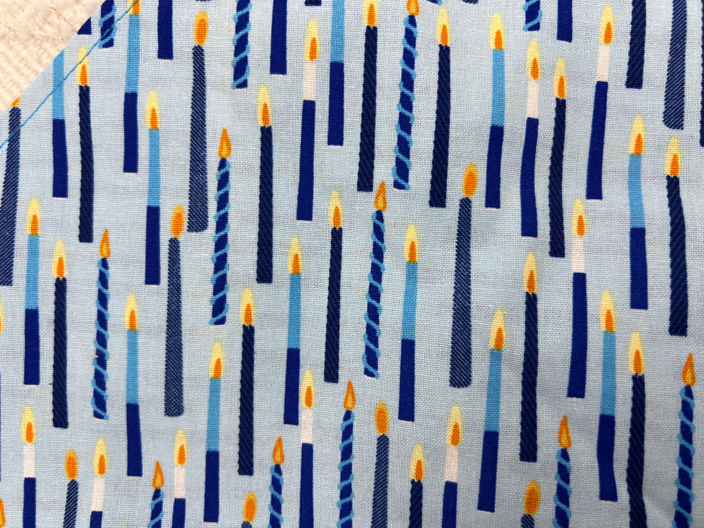 Hanukkah Menorah Candles Light Blue Bandana