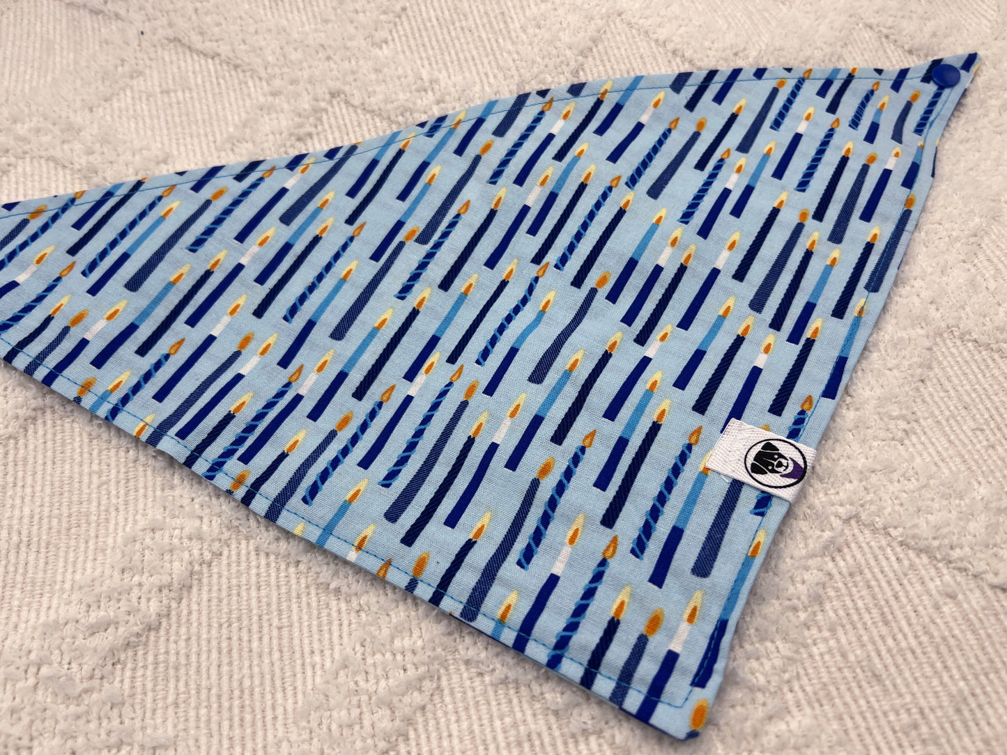 Hanukkah Menorah Candles Light Blue Bandana