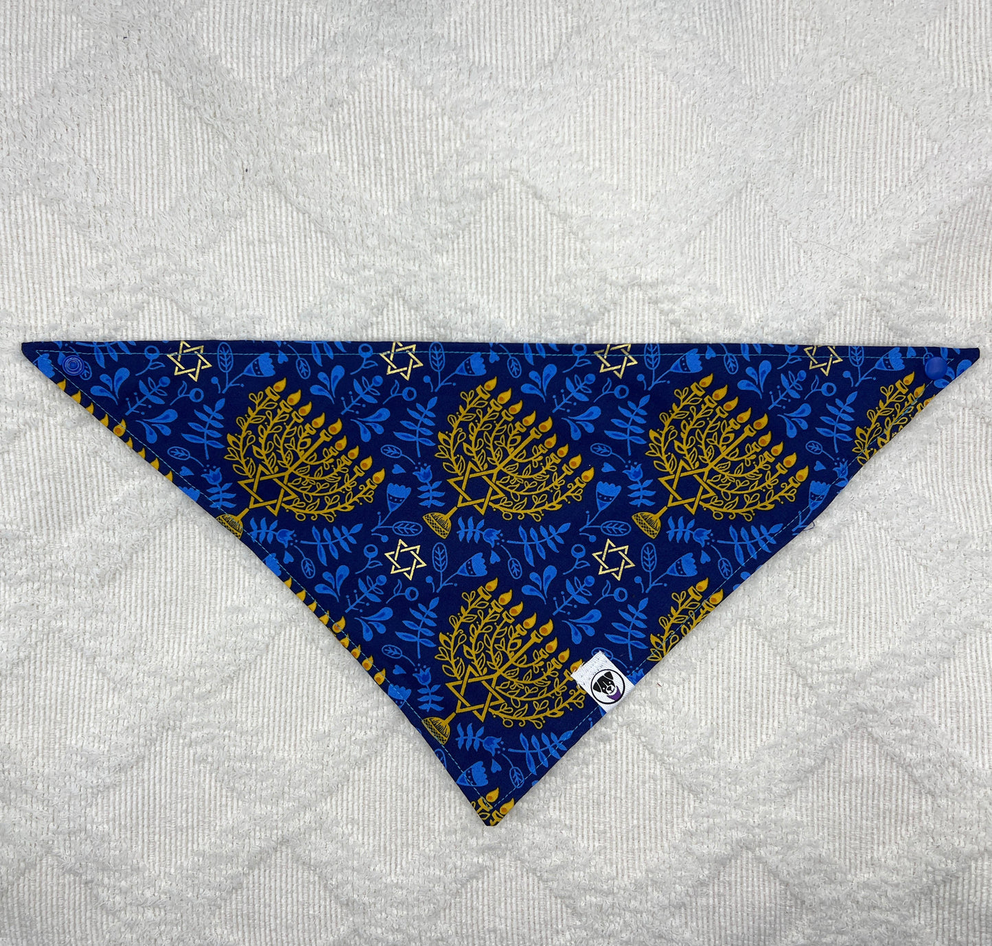 Hanukkah Menorah Dark Blue Bandana