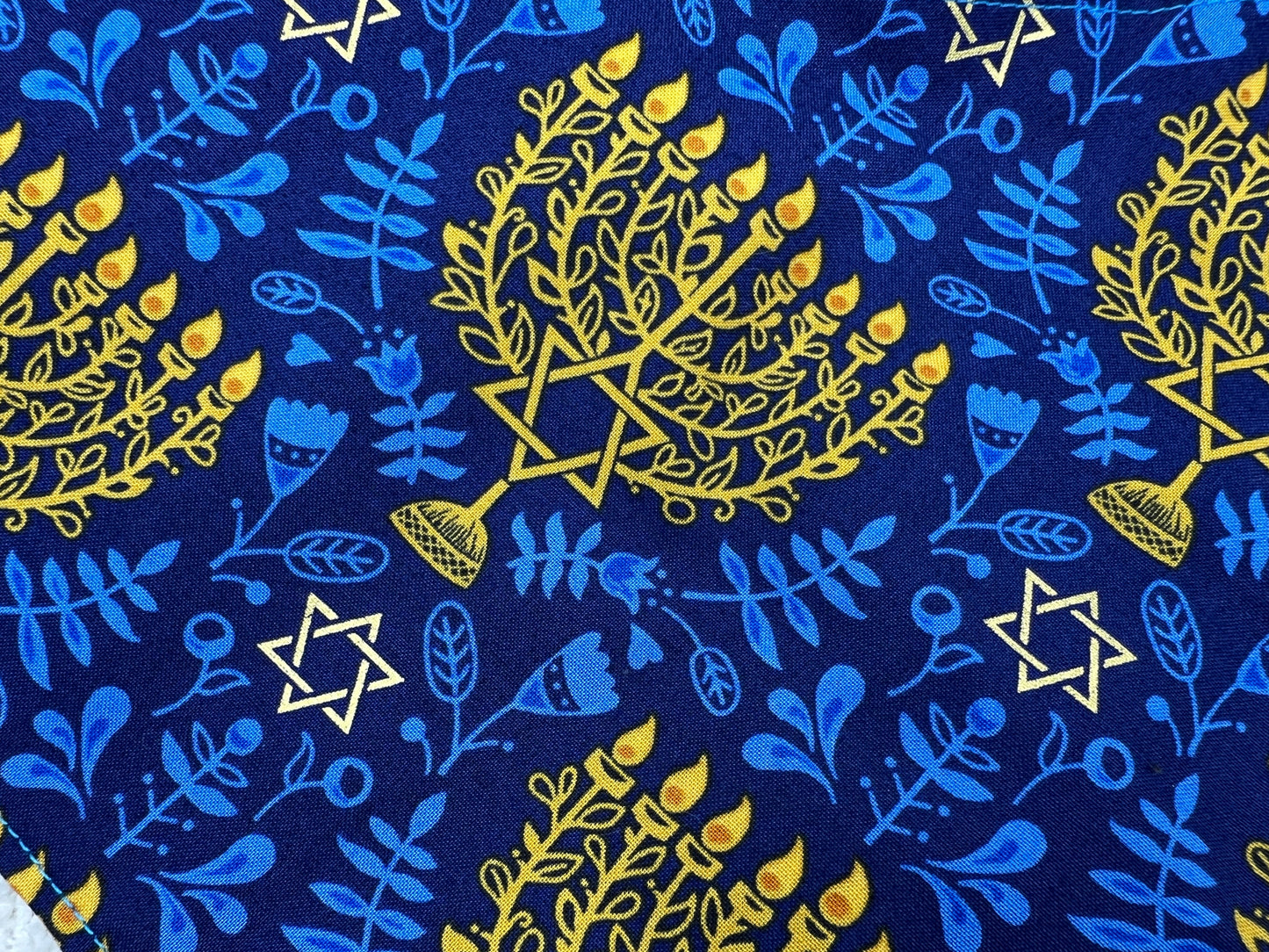 Hanukkah Menorah Dark Blue Bandana