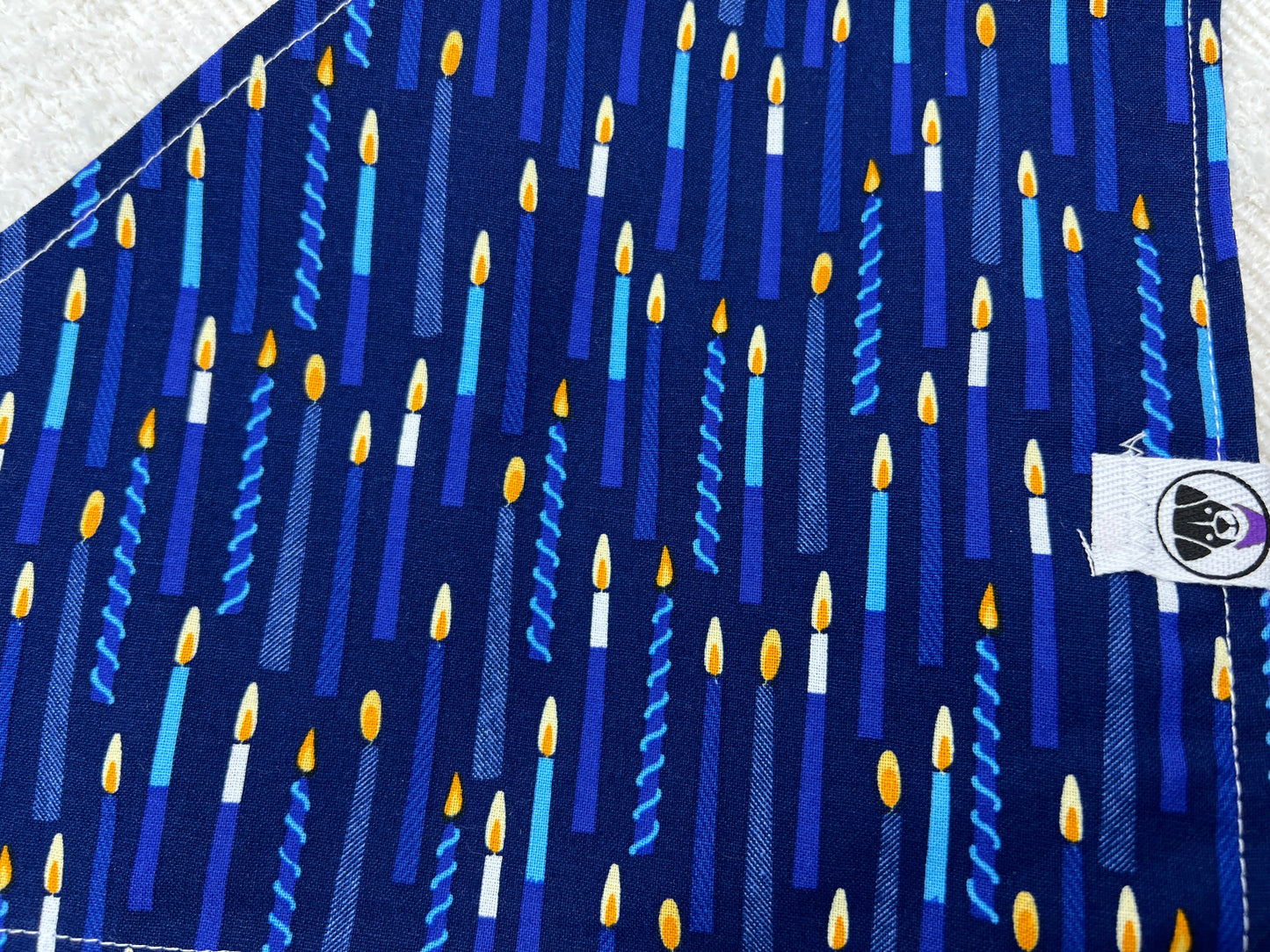 Hanukkah Menorah Candles Dark Blue Bandaa