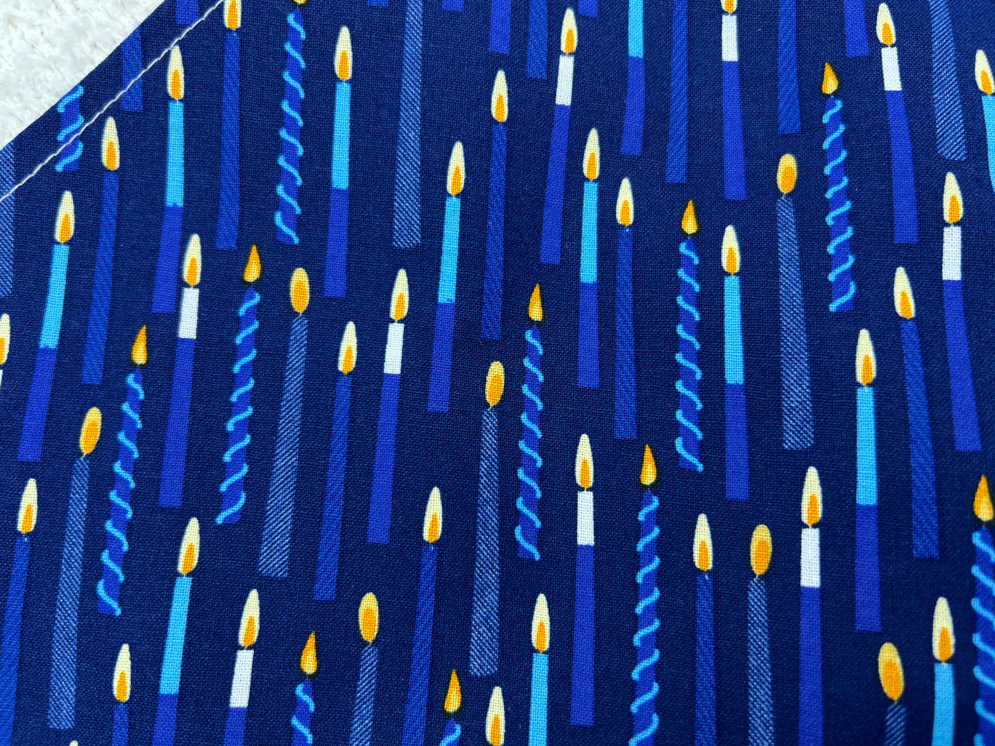 Hanukkah Menorah Candles Dark Blue Bandaa