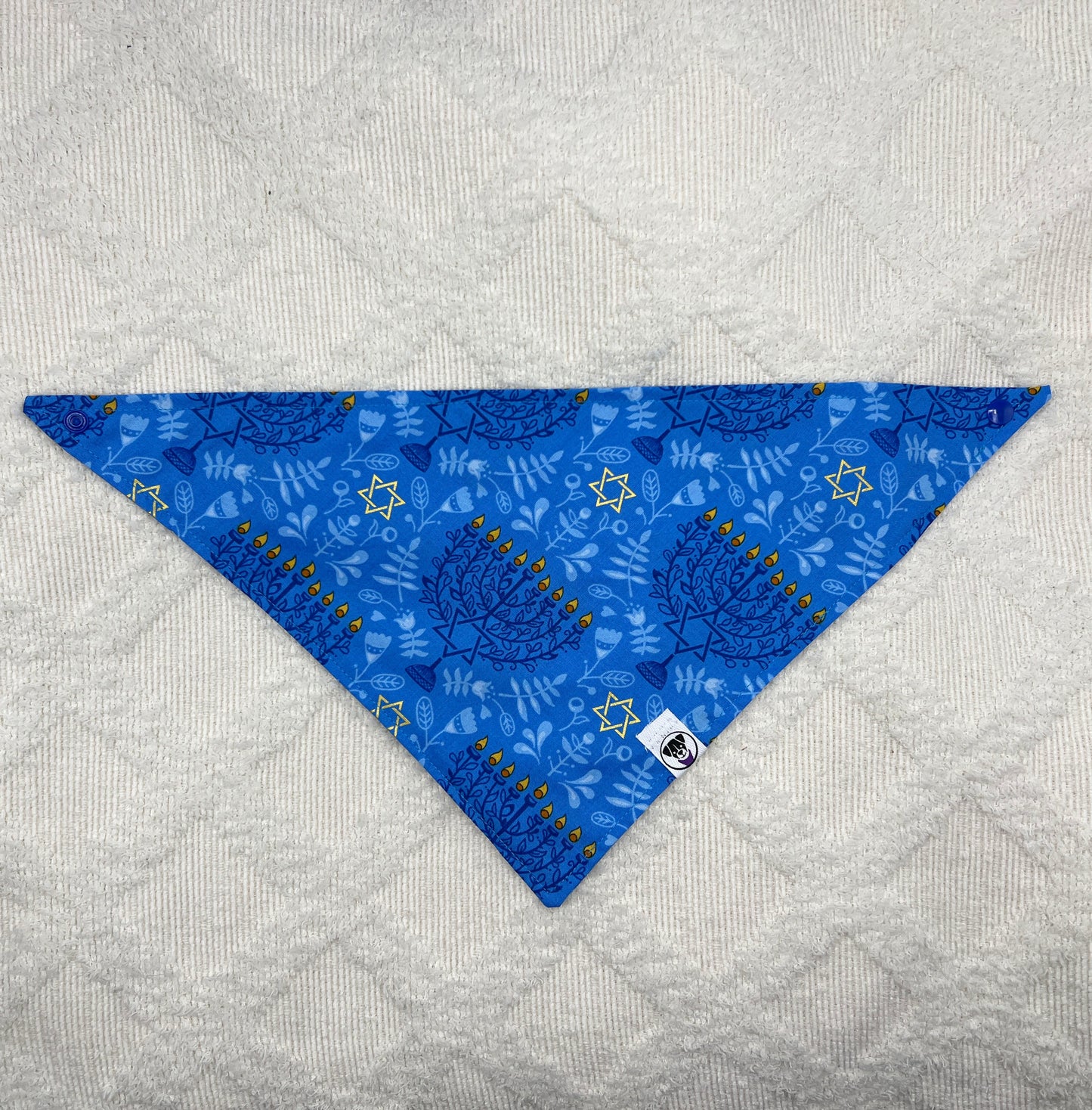 Hanukkah Menorah Light Blue Bandana