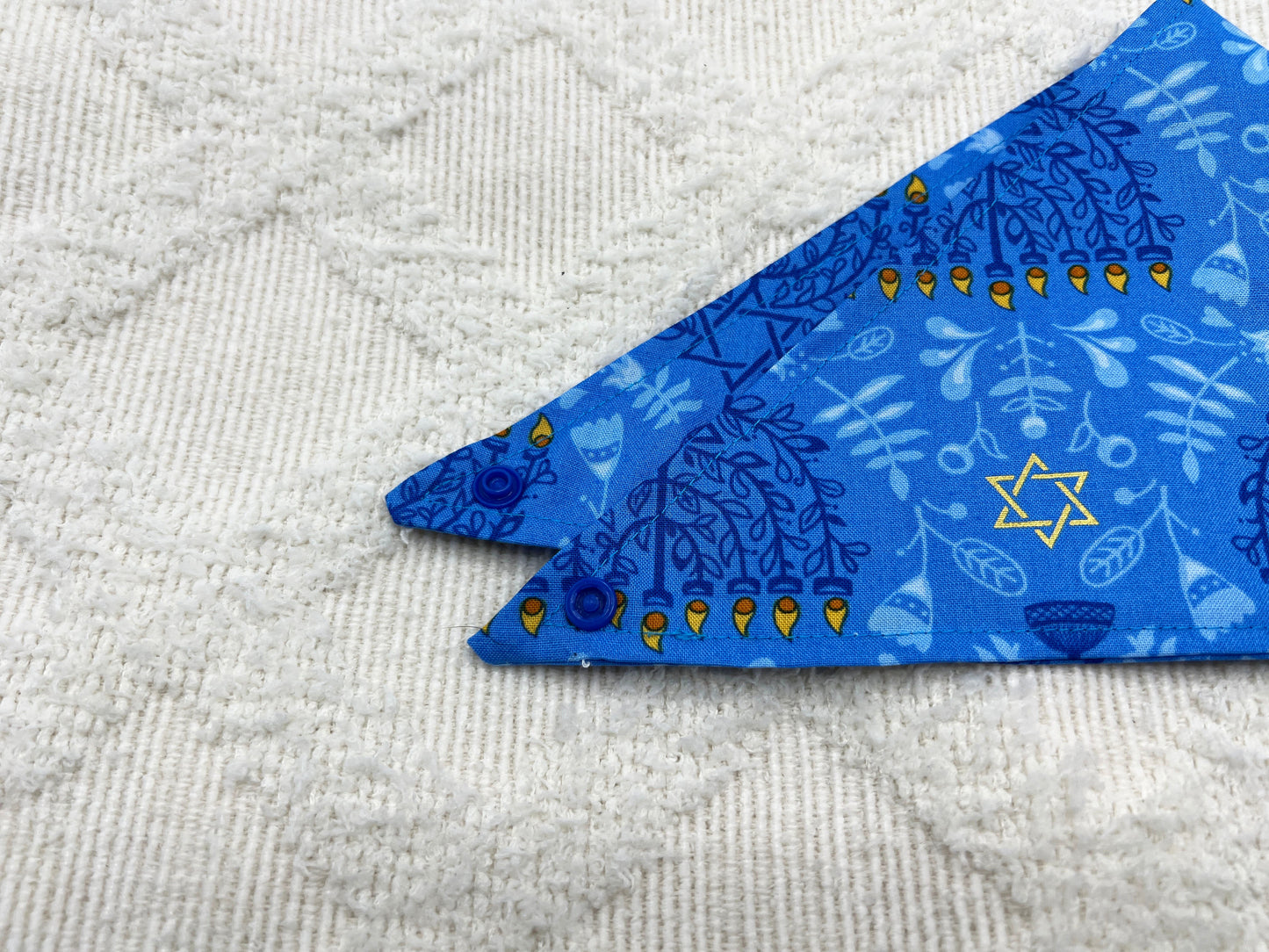 Hanukkah Menorah Light Blue Bandana