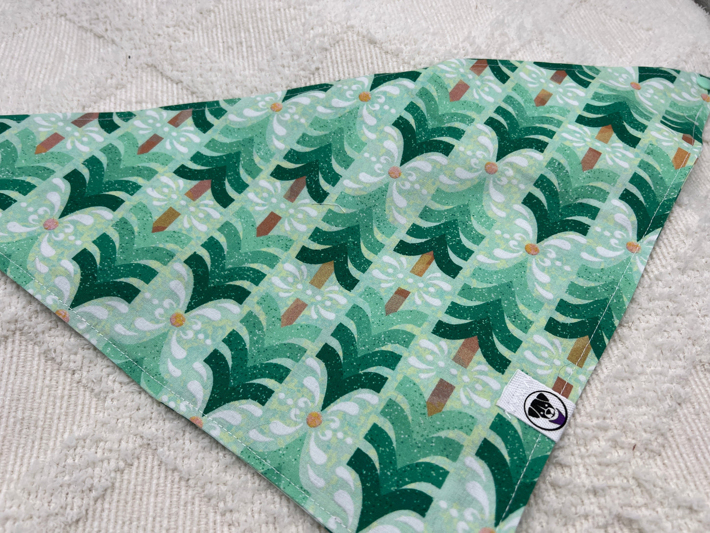 Mint Evergreen Trees  Bandana
